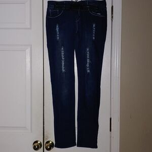 Arco Iris straight leg distressed jeans